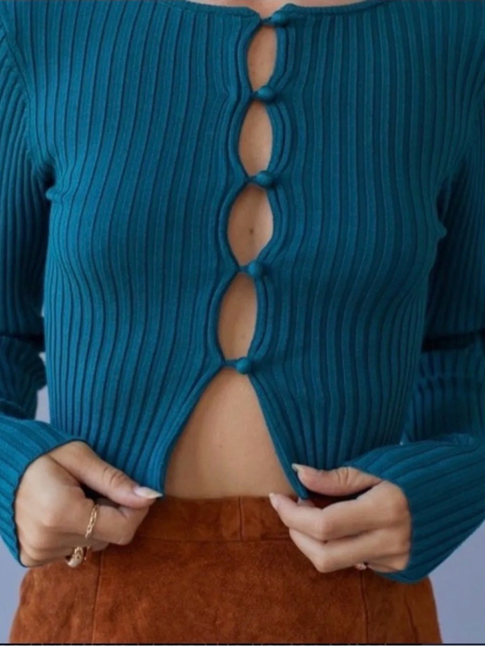 Urban Outfitters Peyton Fitted Cropped Cardigan